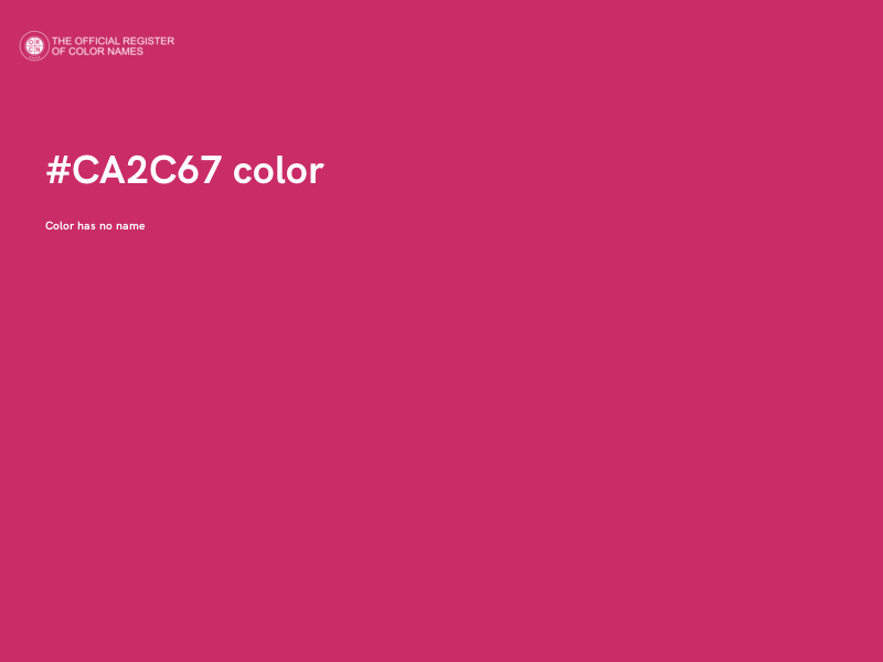 #CA2C67 color image