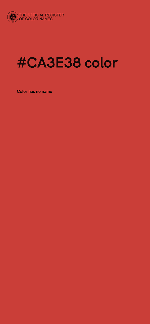 #CA3E38 color image