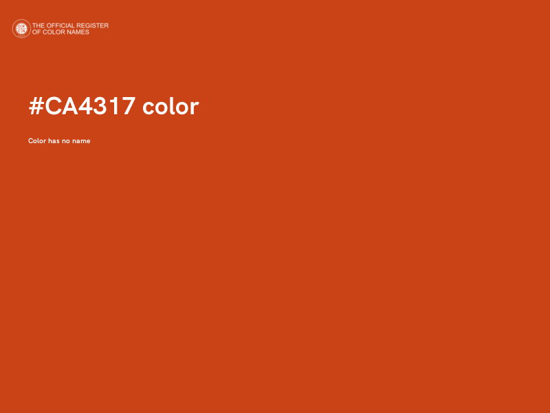 #CA4317 color image