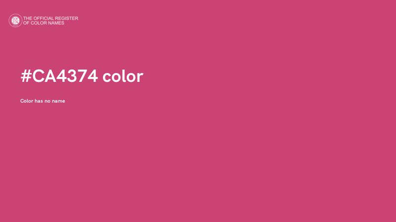 #CA4374 color image