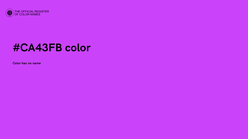 #CA43FB color image