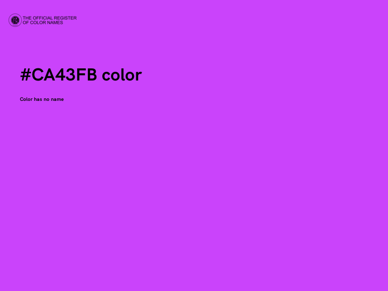 #CA43FB color image