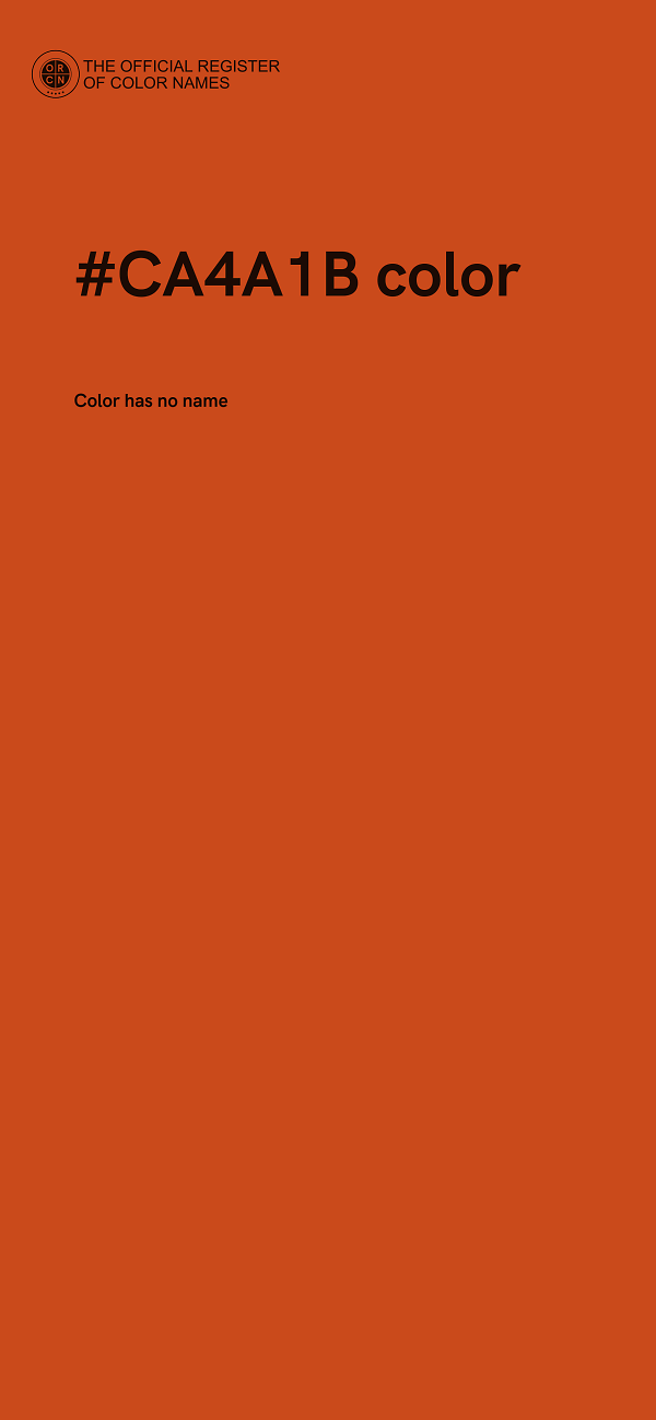 #CA4A1B color image
