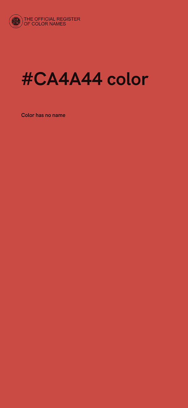 #CA4A44 color image