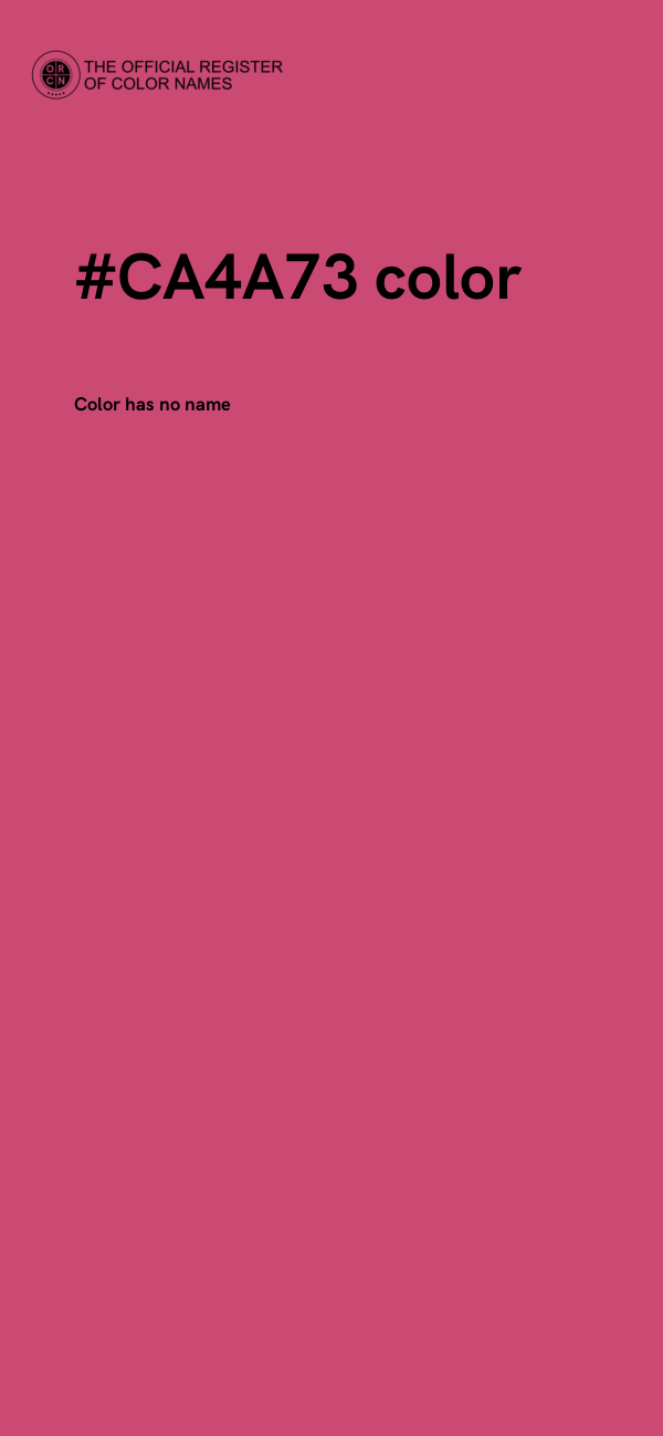 #CA4A73 color image