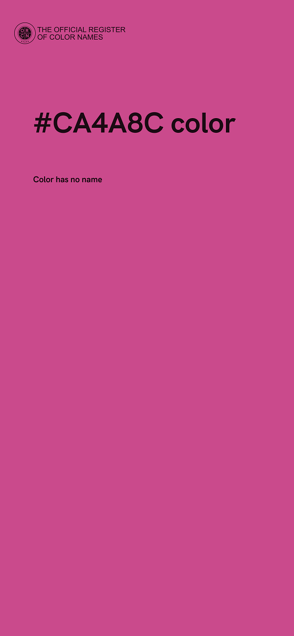 #CA4A8C color image