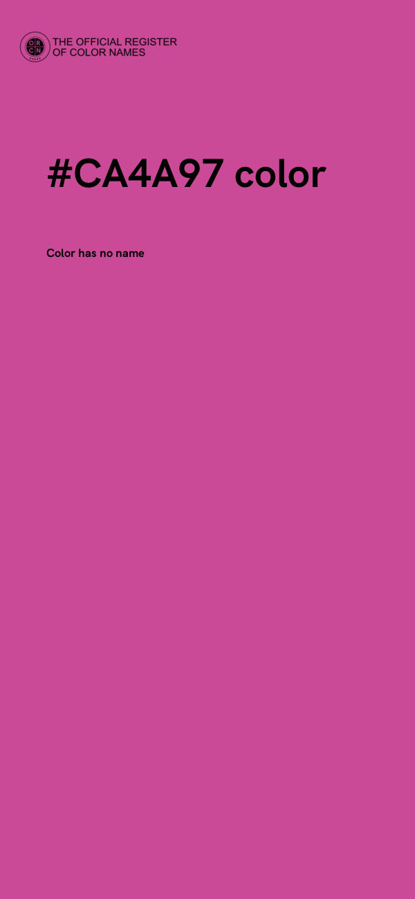 #CA4A97 color image