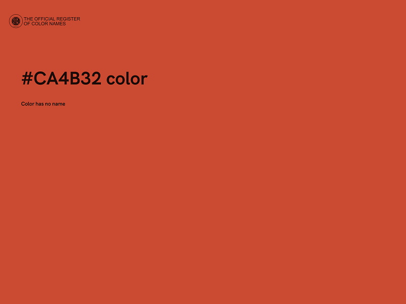 #CA4B32 color image