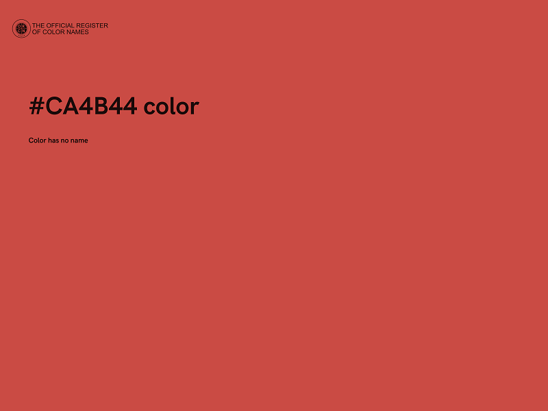 #CA4B44 color image