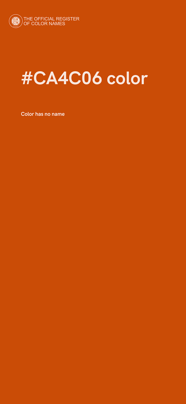 #CA4C06 color image