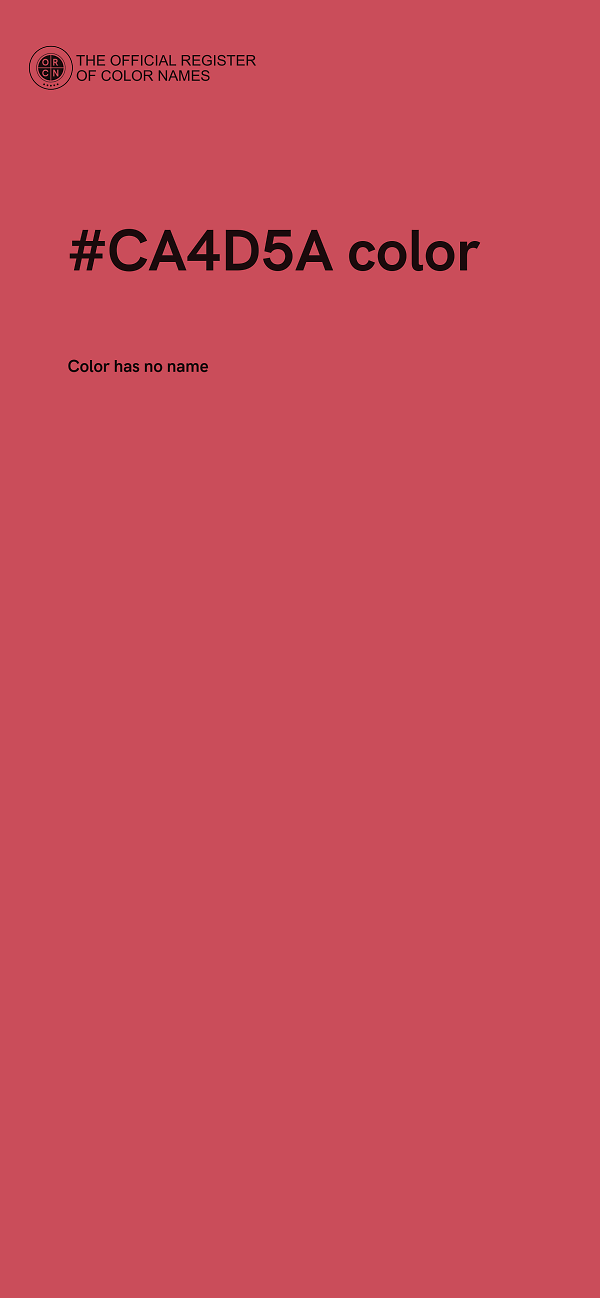 #CA4D5A color image