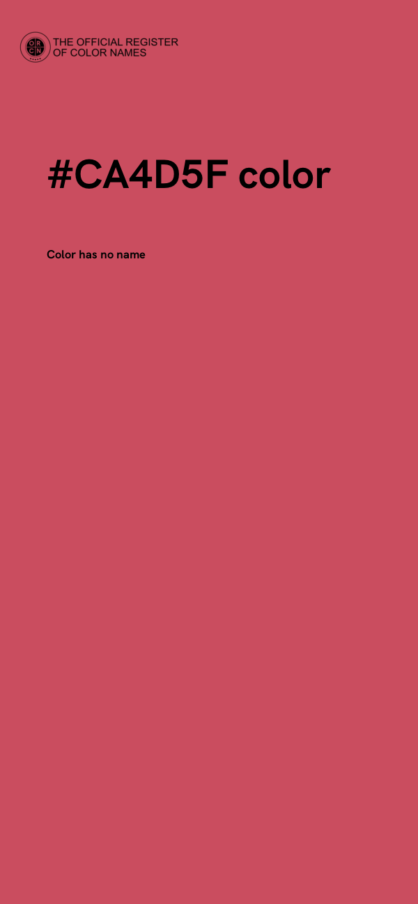 #CA4D5F color image