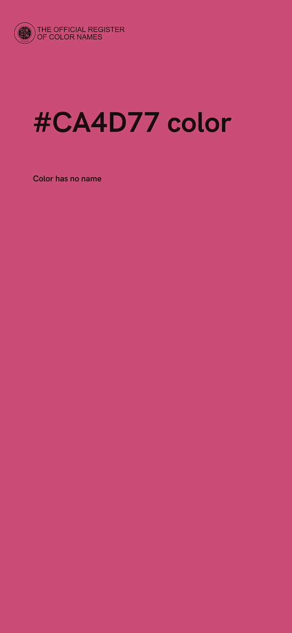 #CA4D77 color image