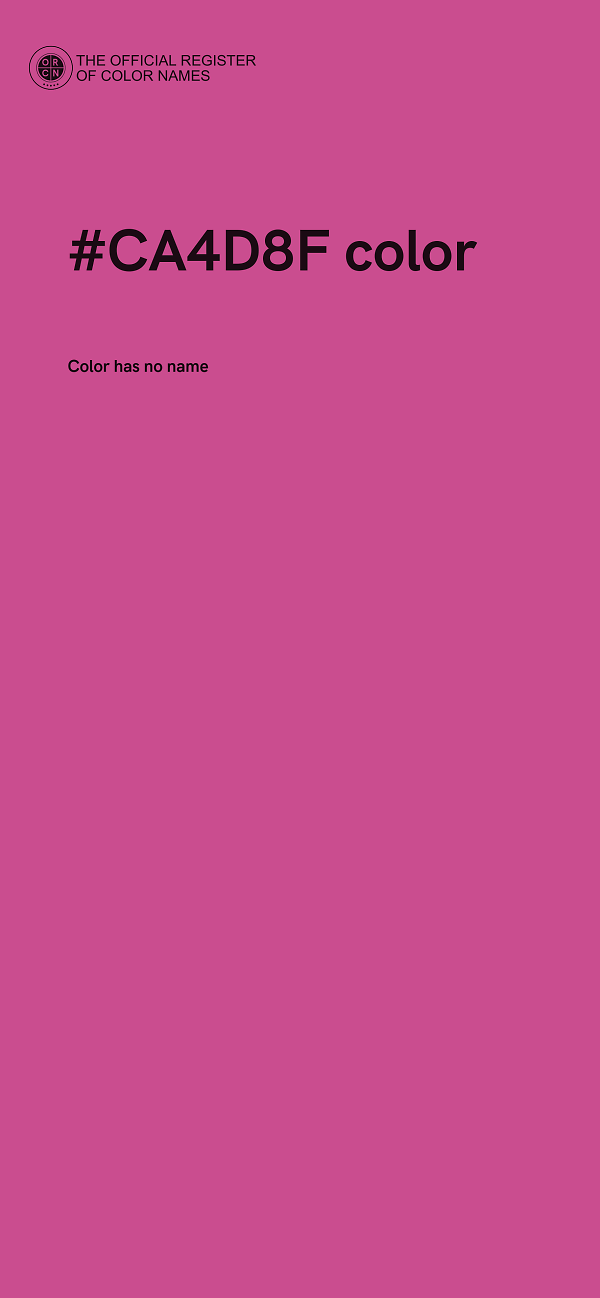 #CA4D8F color image