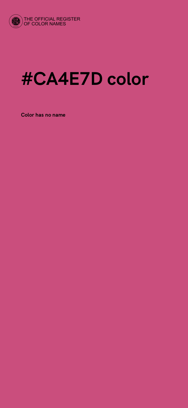 #CA4E7D color image