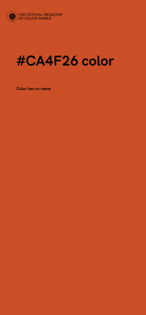 #CA4F26 color image