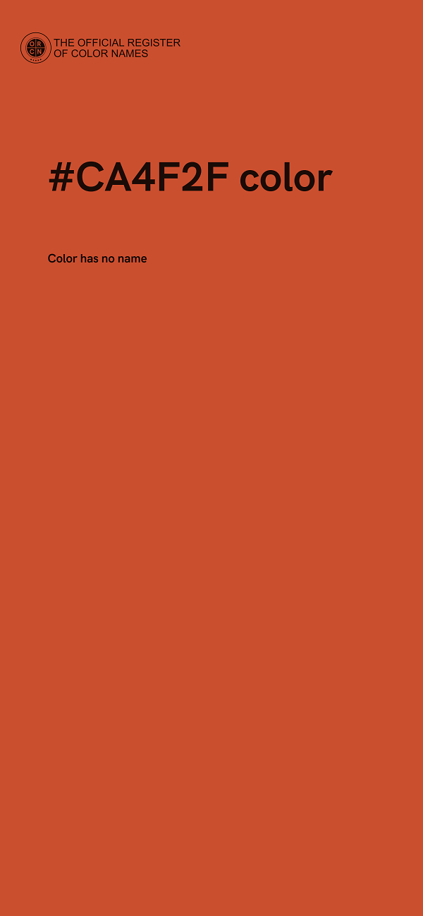 #CA4F2F color image