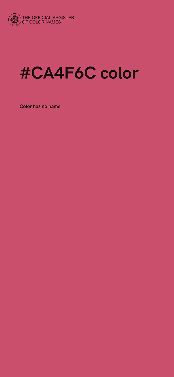 #CA4F6C color image