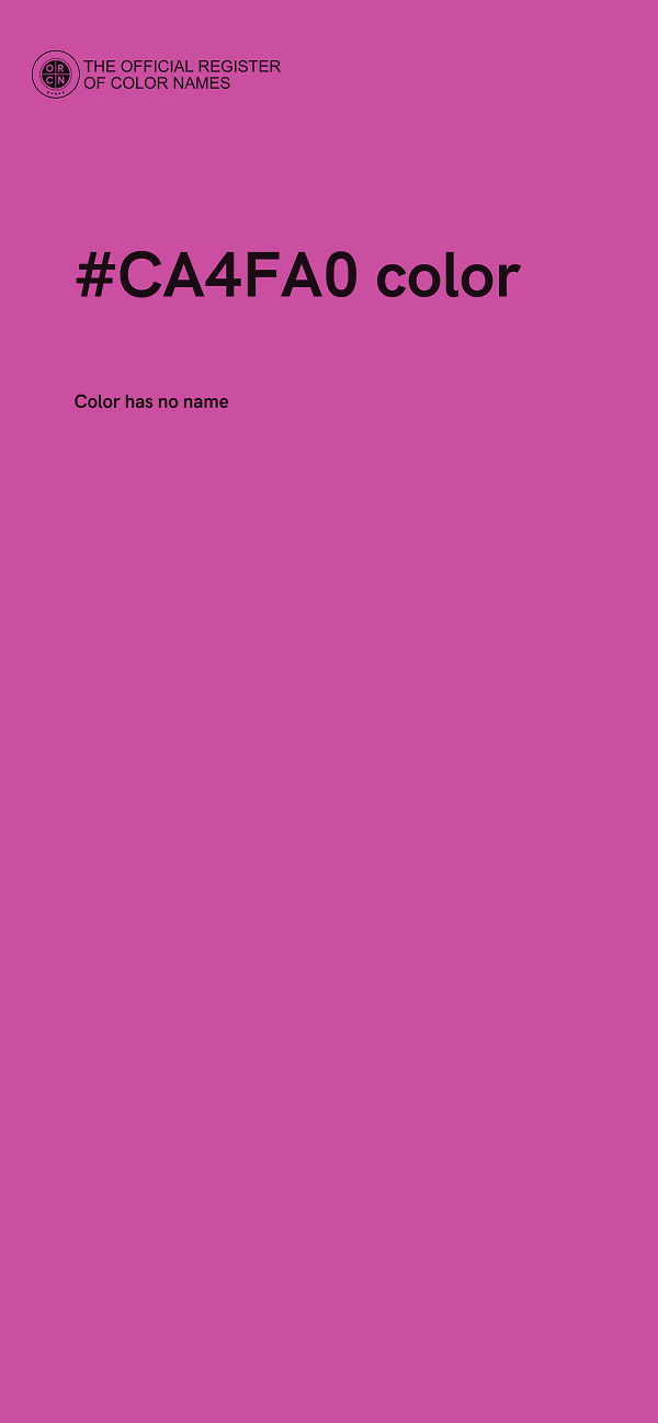 #CA4FA0 color image