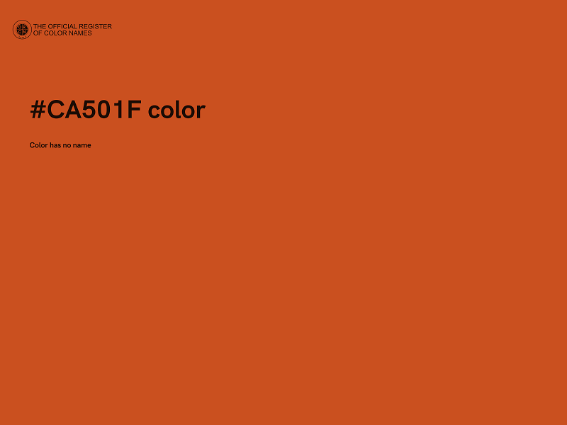 #CA501F color image