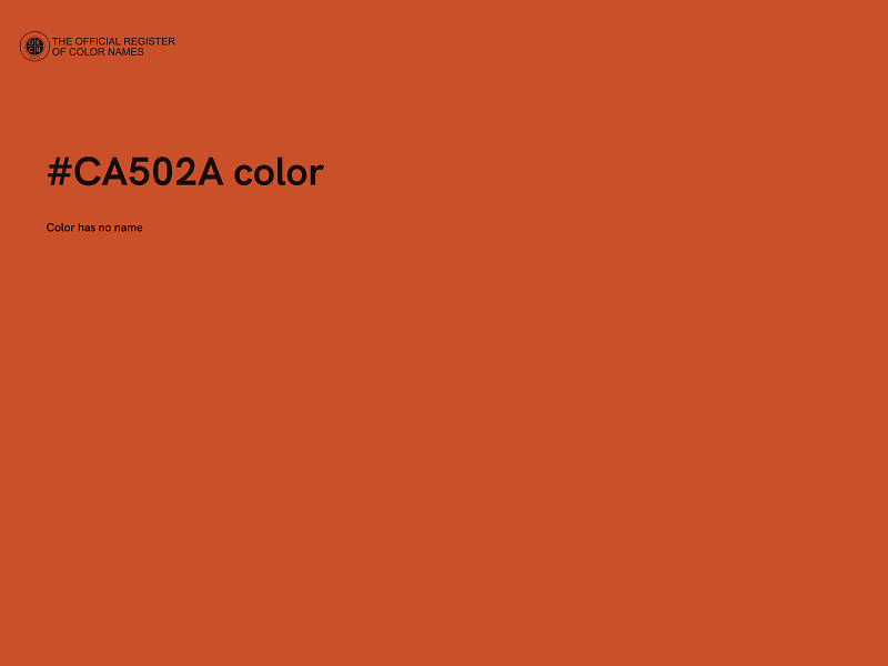 #CA502A color image