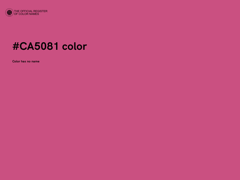 #CA5081 color image