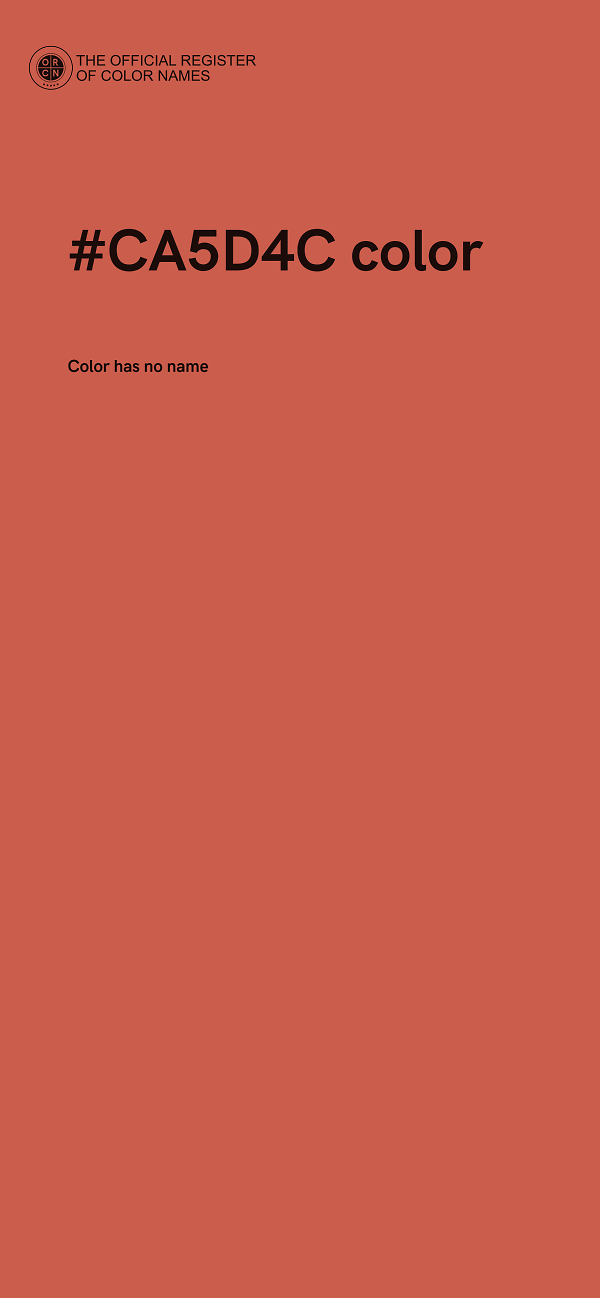 #CA5D4C color image