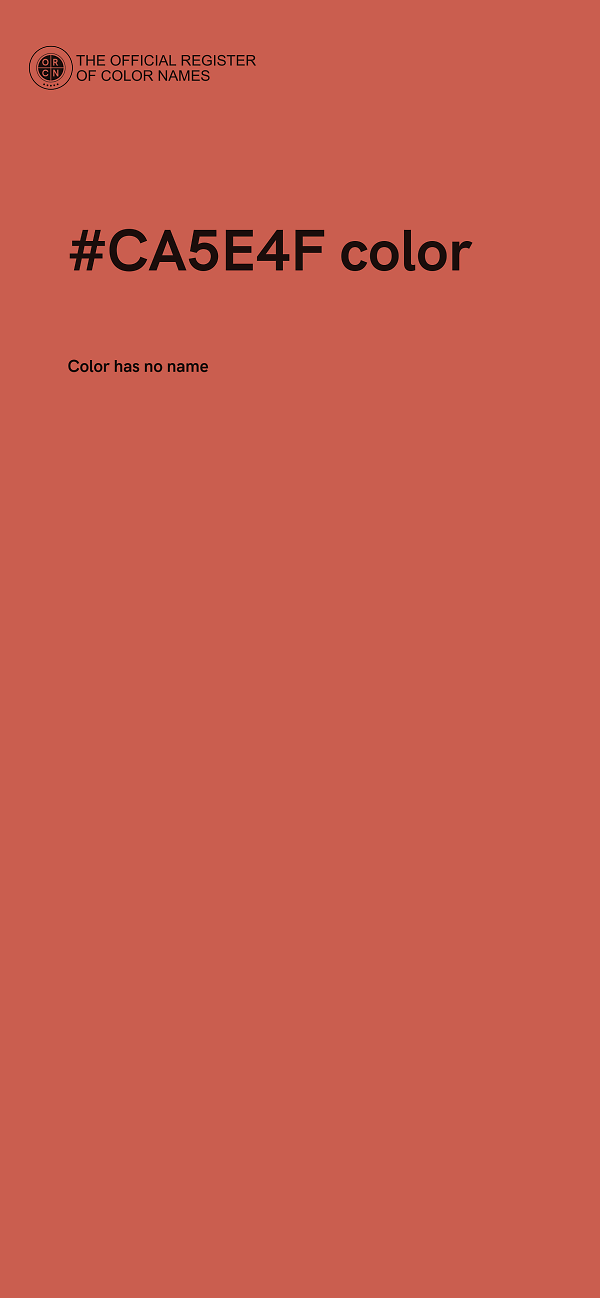 #CA5E4F color image