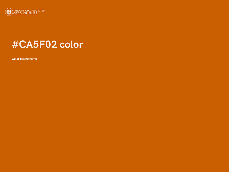 #CA5F02 color image