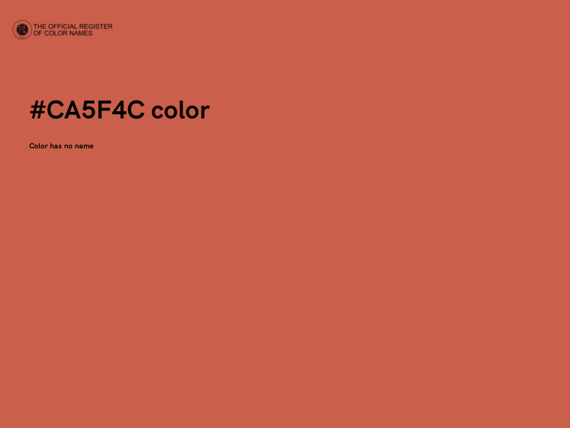 #CA5F4C color image