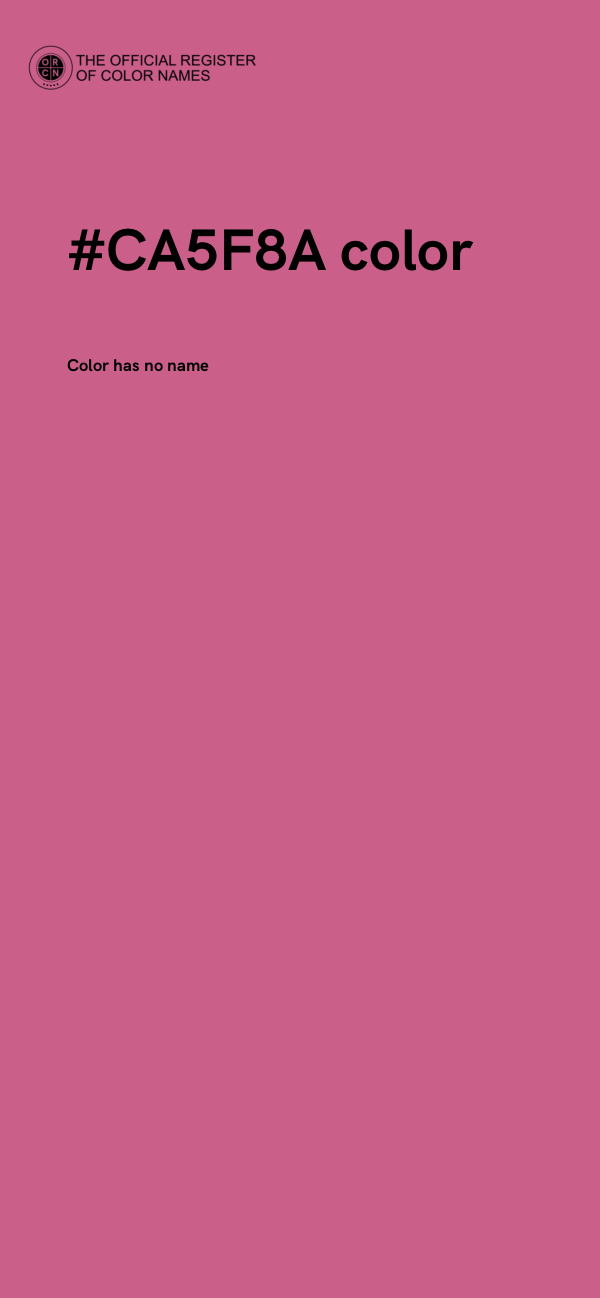 #CA5F8A color image
