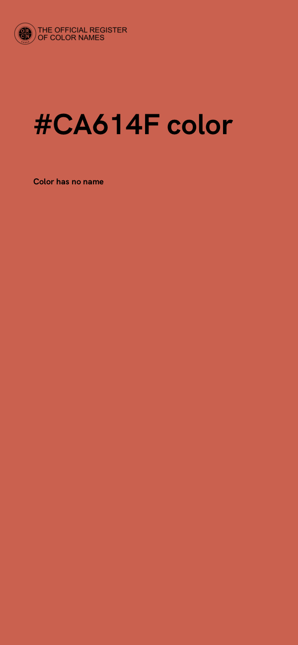 #CA614F color image