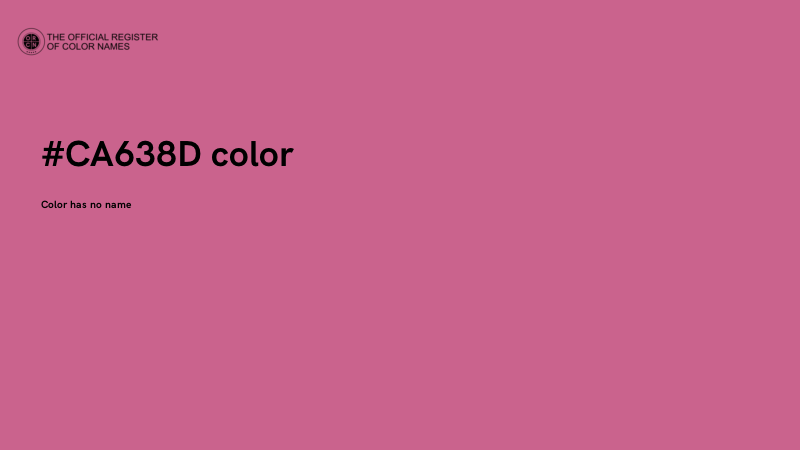 #CA638D color image