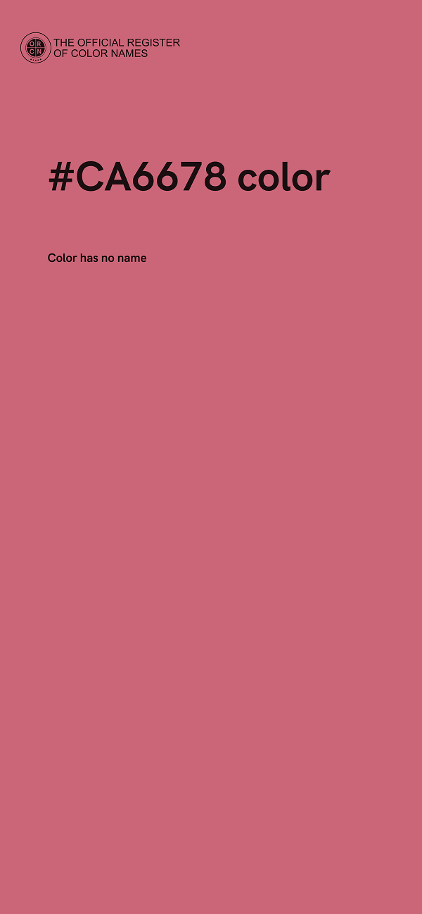 #CA6678 color image