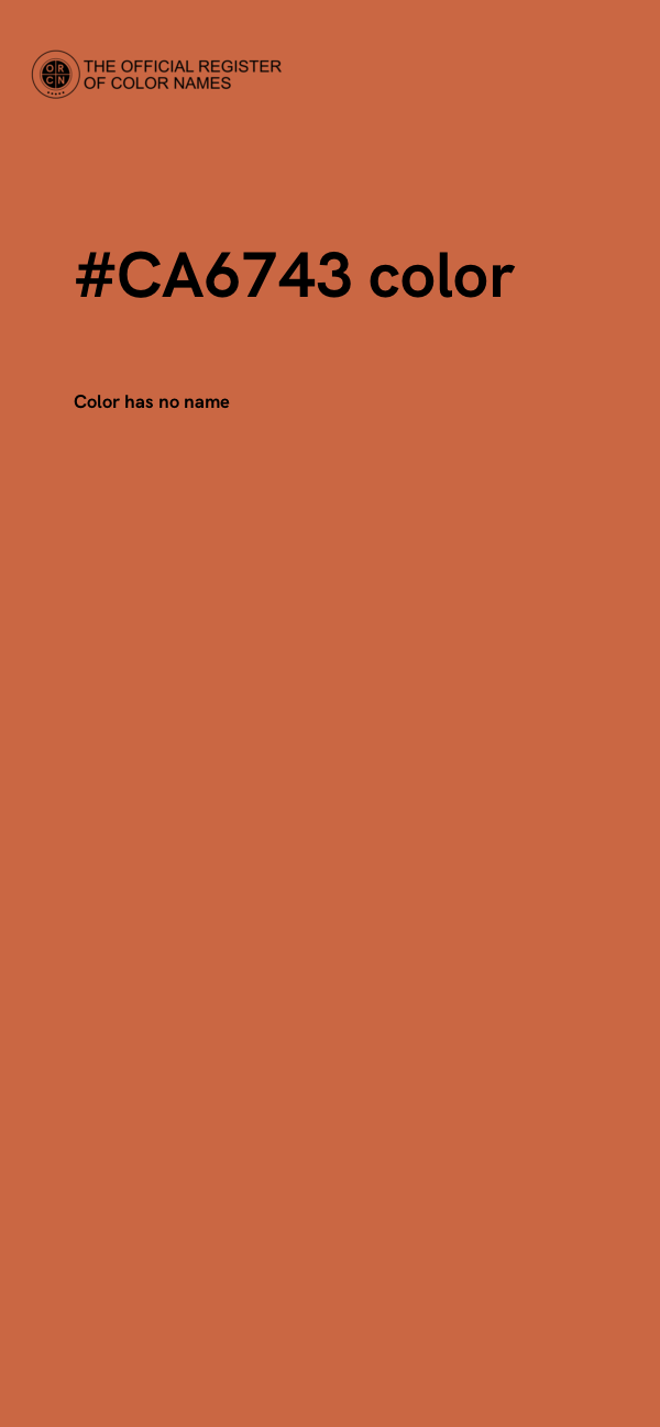 #CA6743 color image