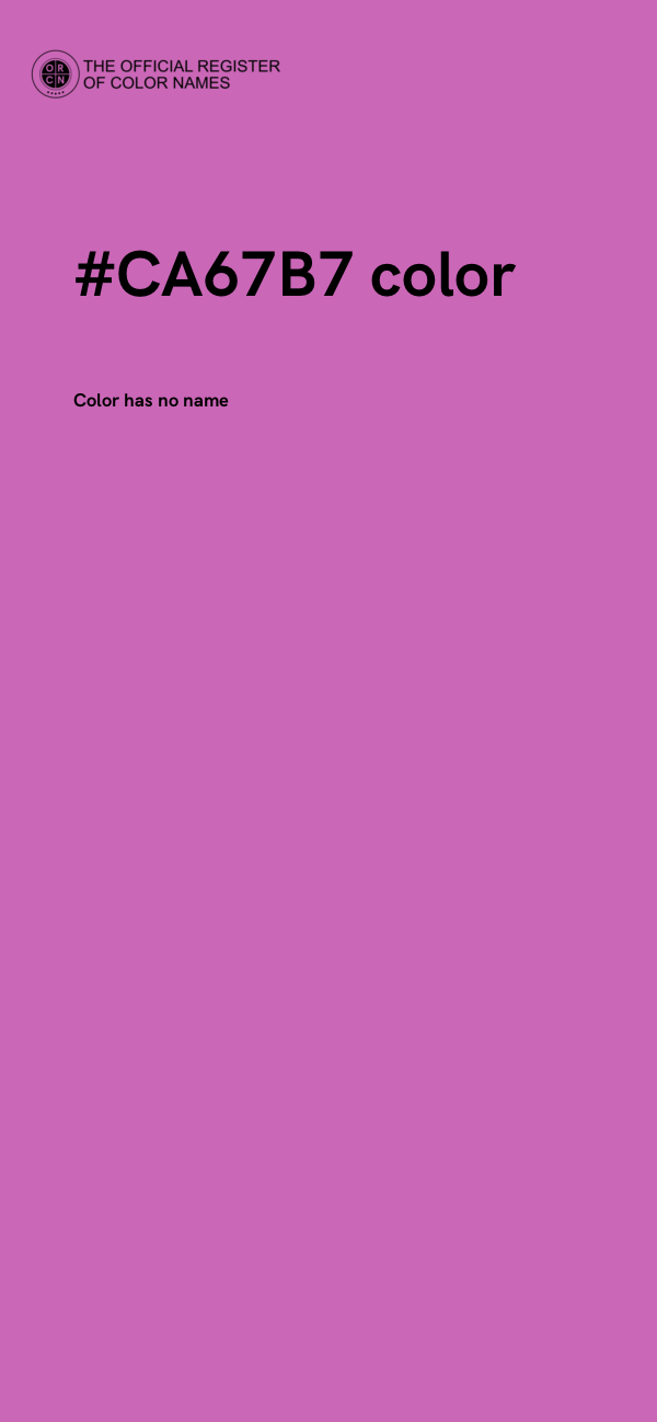 #CA67B7 color image