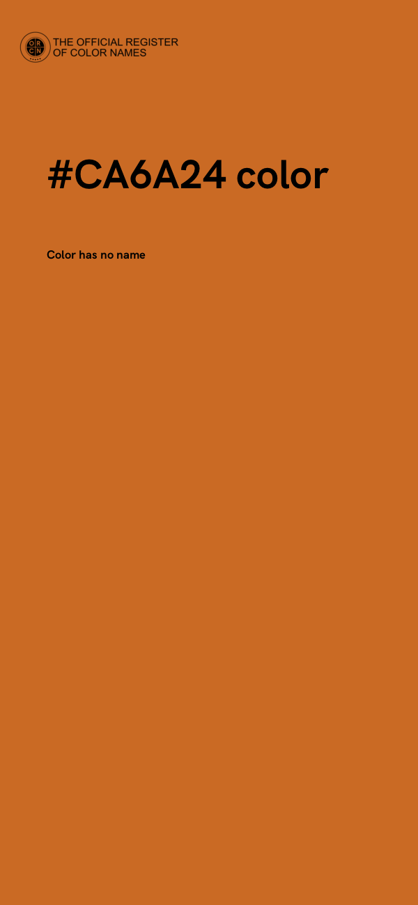 #CA6A24 color image