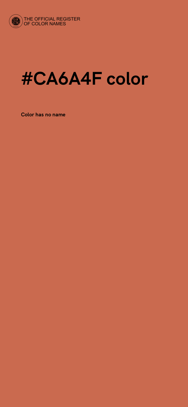 #CA6A4F color image