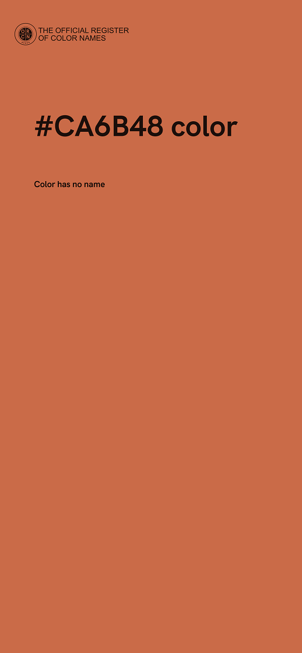 #CA6B48 color image