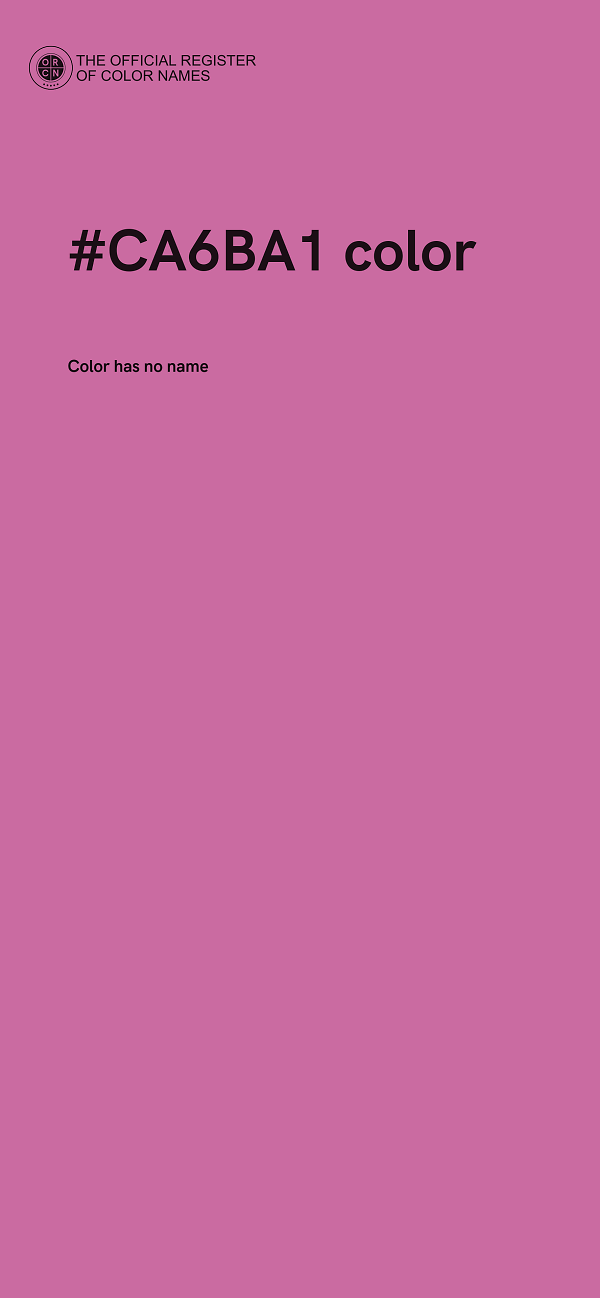 #CA6BA1 color image