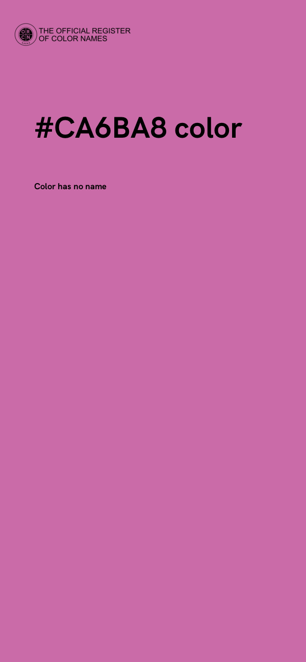 #CA6BA8 color image
