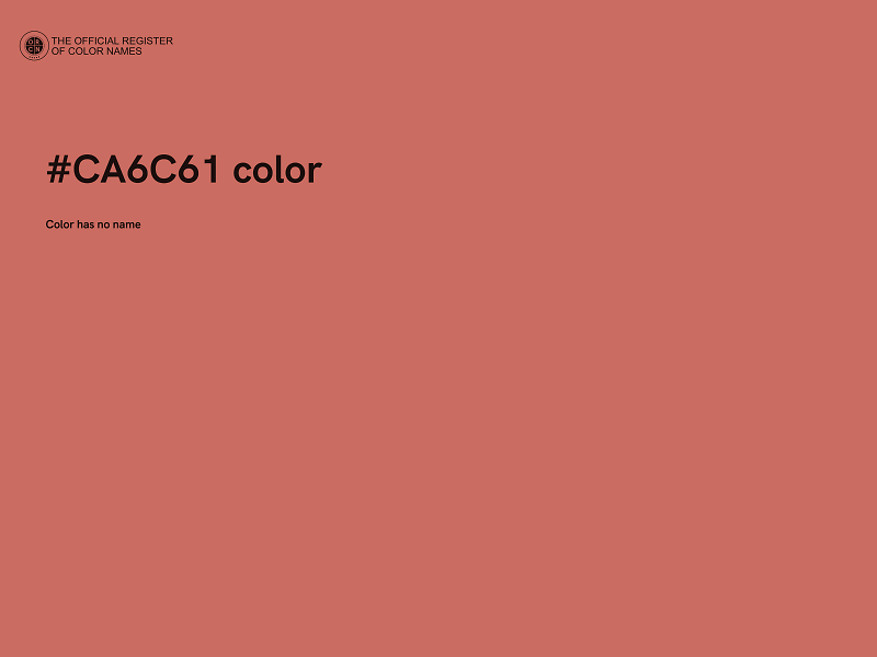 #CA6C61 color image