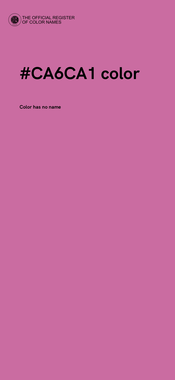 #CA6CA1 color image