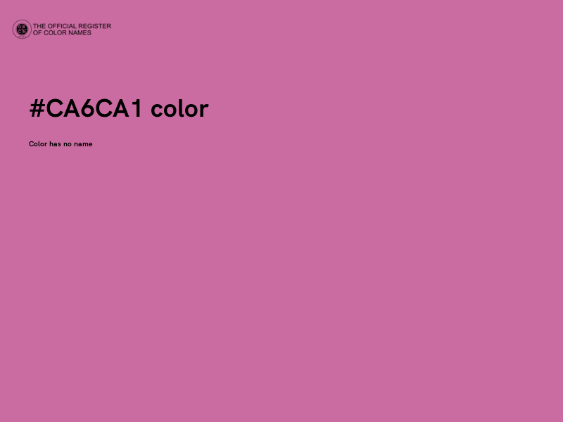 #CA6CA1 color image