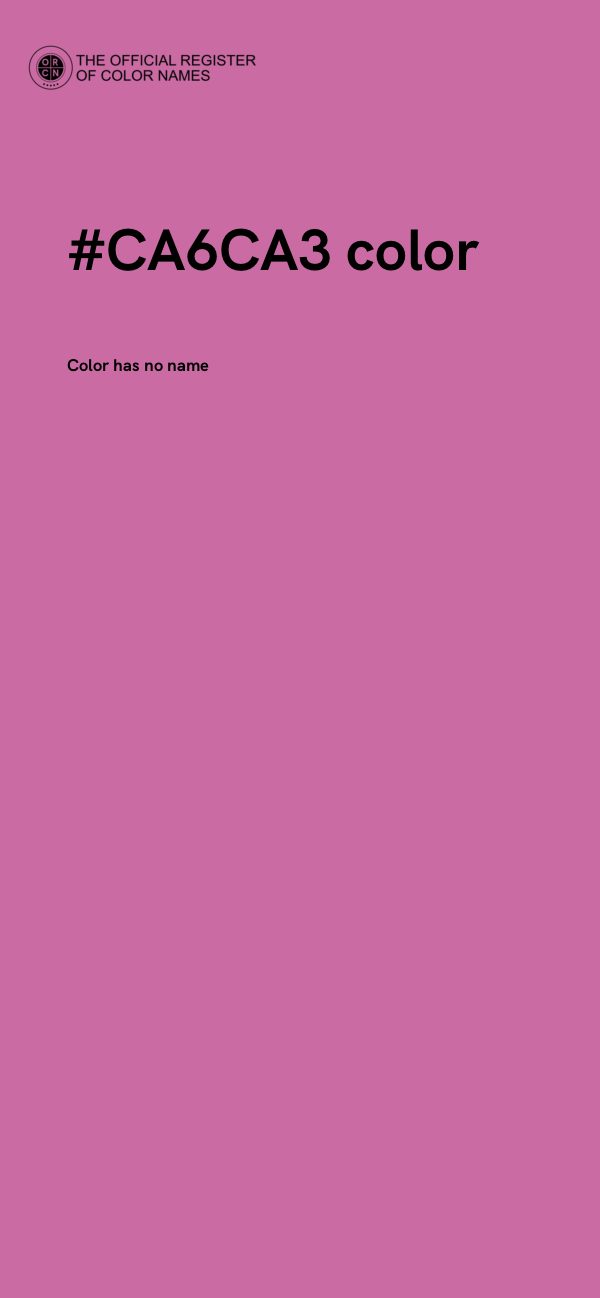 #CA6CA3 color image