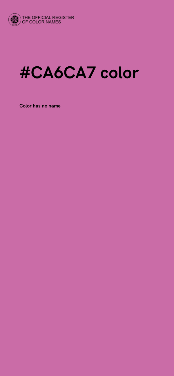 #CA6CA7 color image