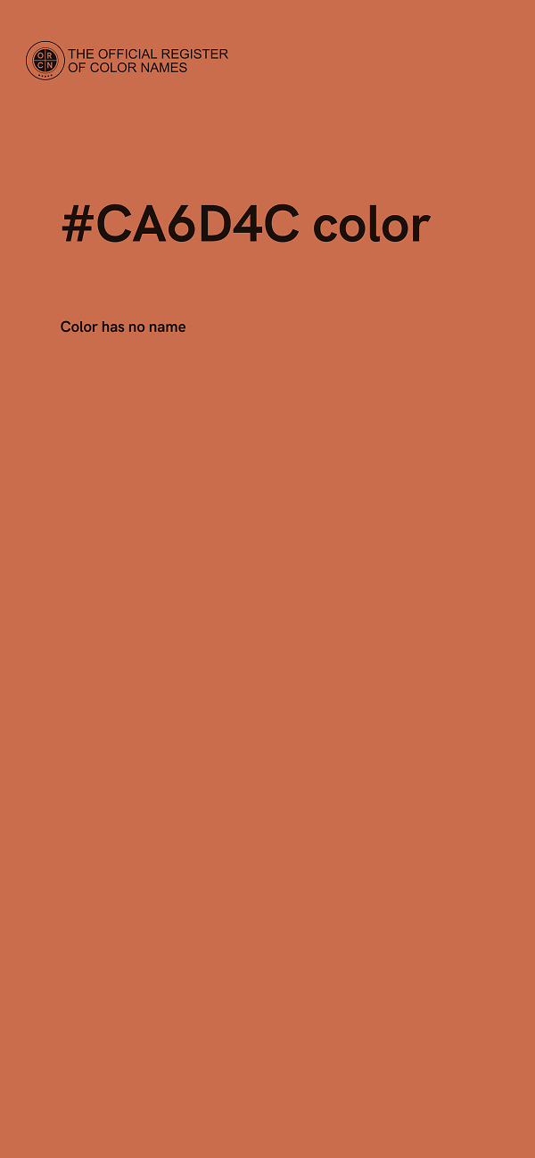 #CA6D4C color image