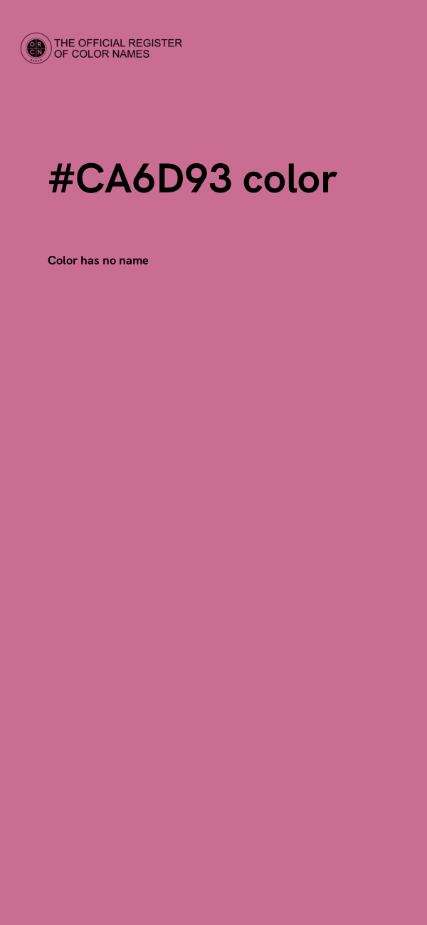 #CA6D93 color image