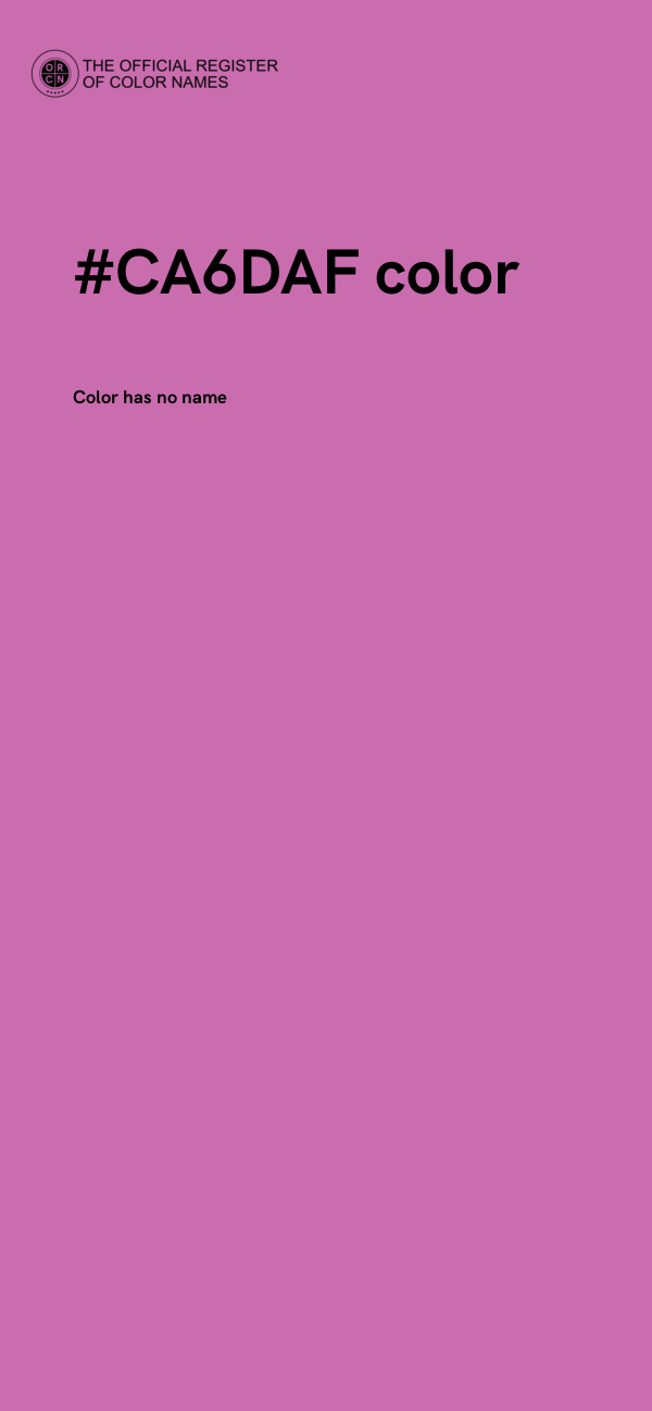 #CA6DAF color image