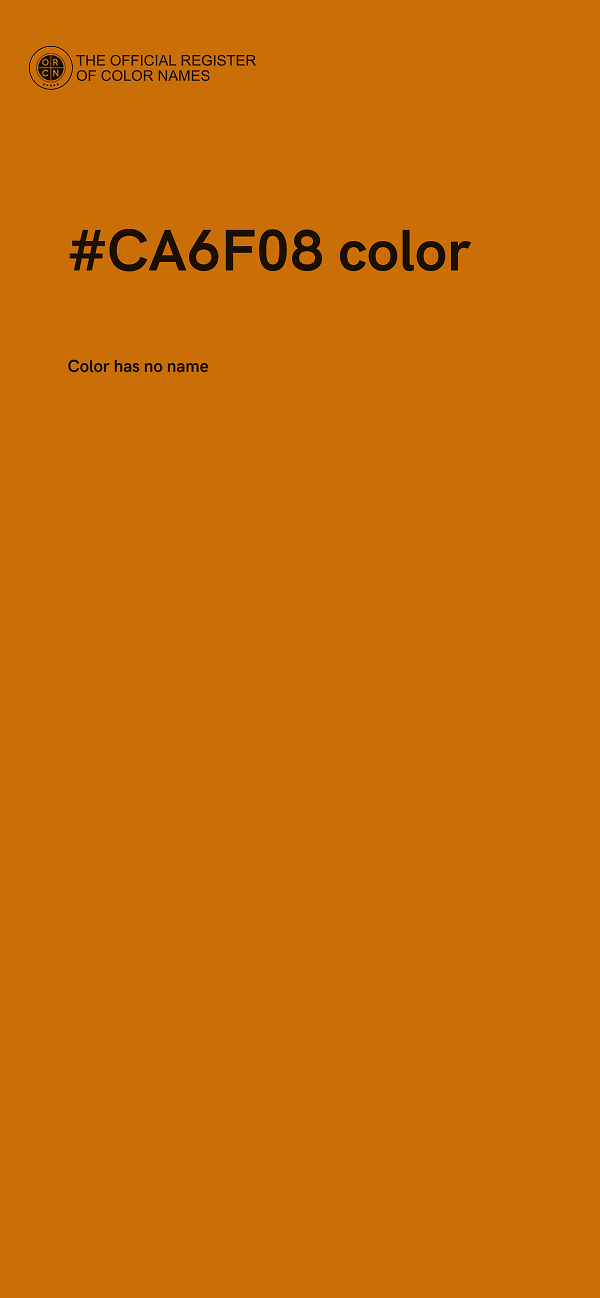 #CA6F08 color image